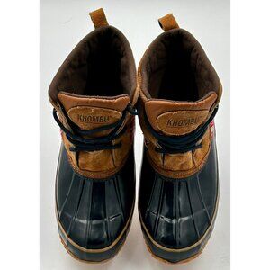 Khombu Helen Duck Boots Women's 8M Brown Black Red‎ Fair Isle Waterproof Winter